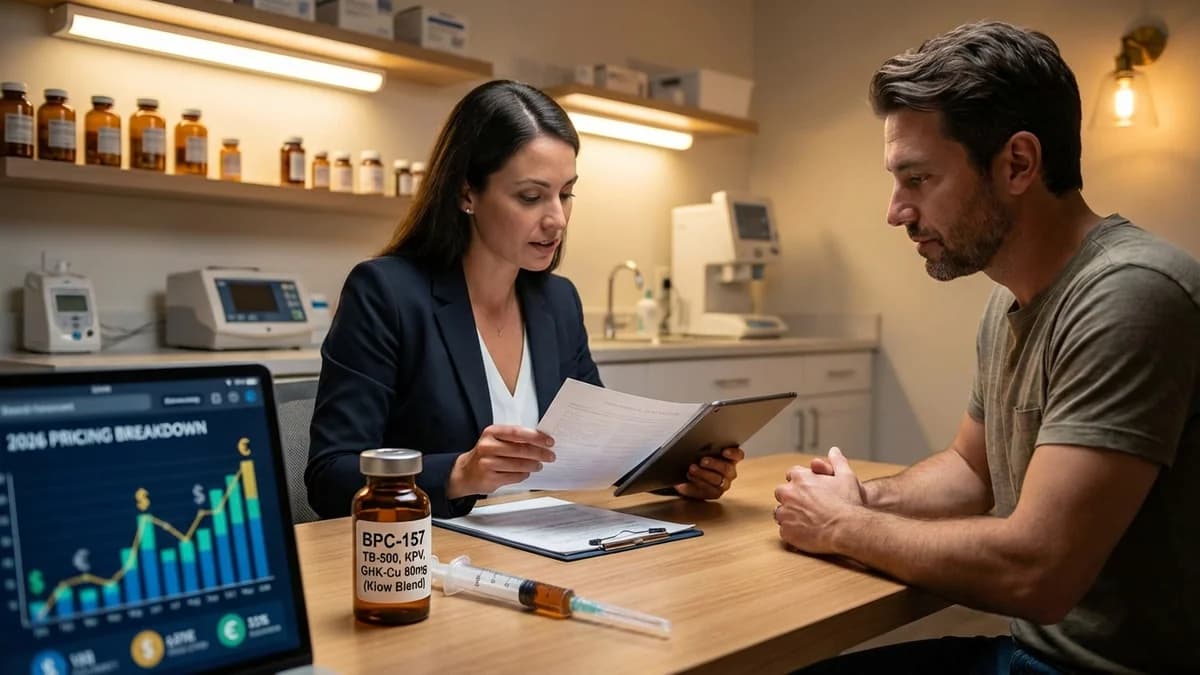 How Much Does BPC-157, TB-500, KPV, GHK-Cu 80mg (Klow Blend) Cost in 2026? Pricing Breakdown