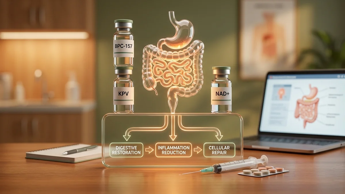 Gut Healing Peptide Protocol: BPC-157, KPV & More for GI Health (2026)